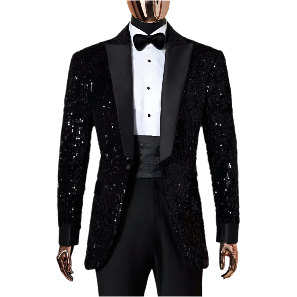 Men's Sequins Tuxedo Slim Fit Suits