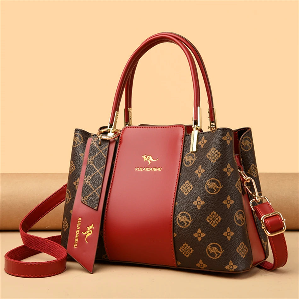 Luxury Print Leather Handbag