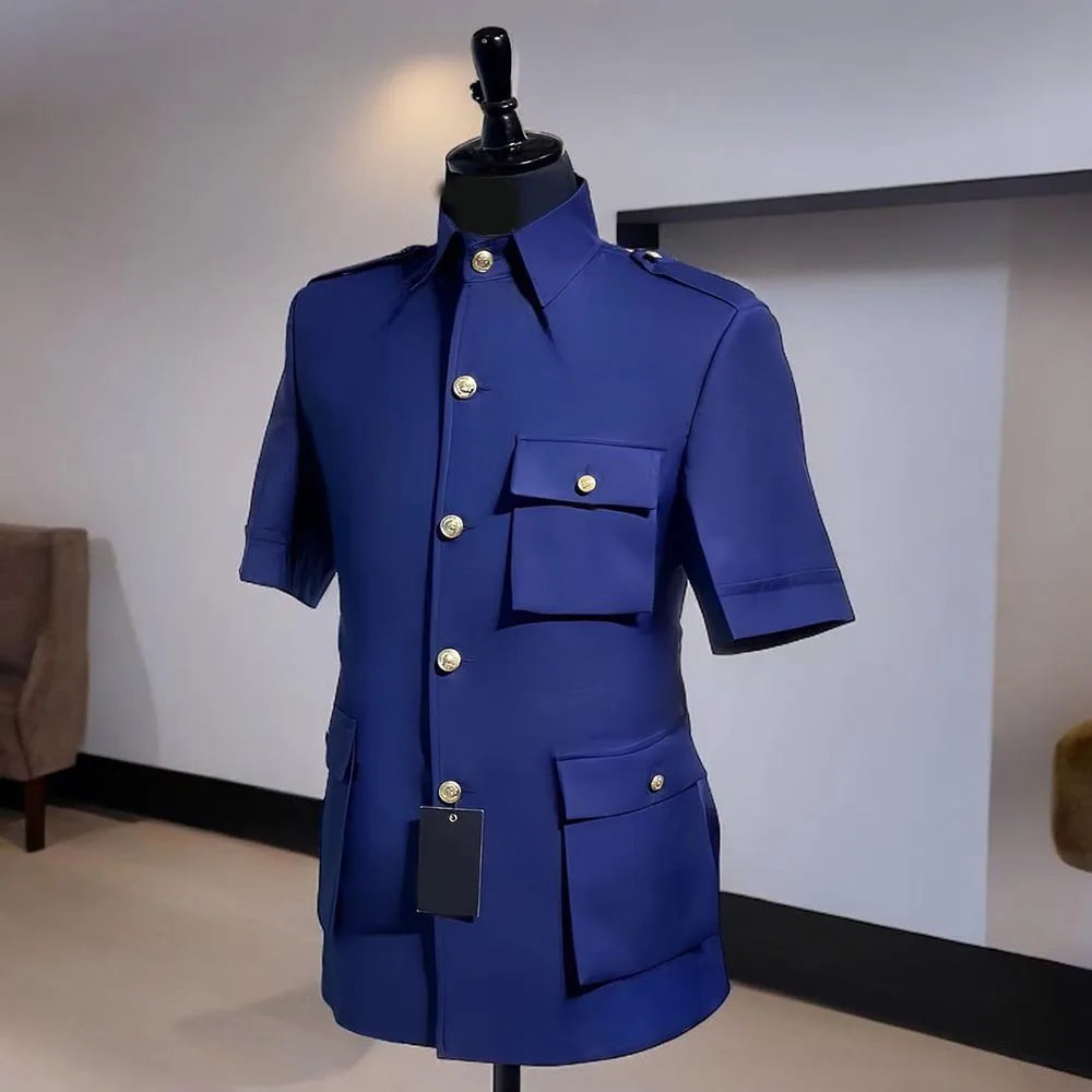 Men Short Sleeves Suits