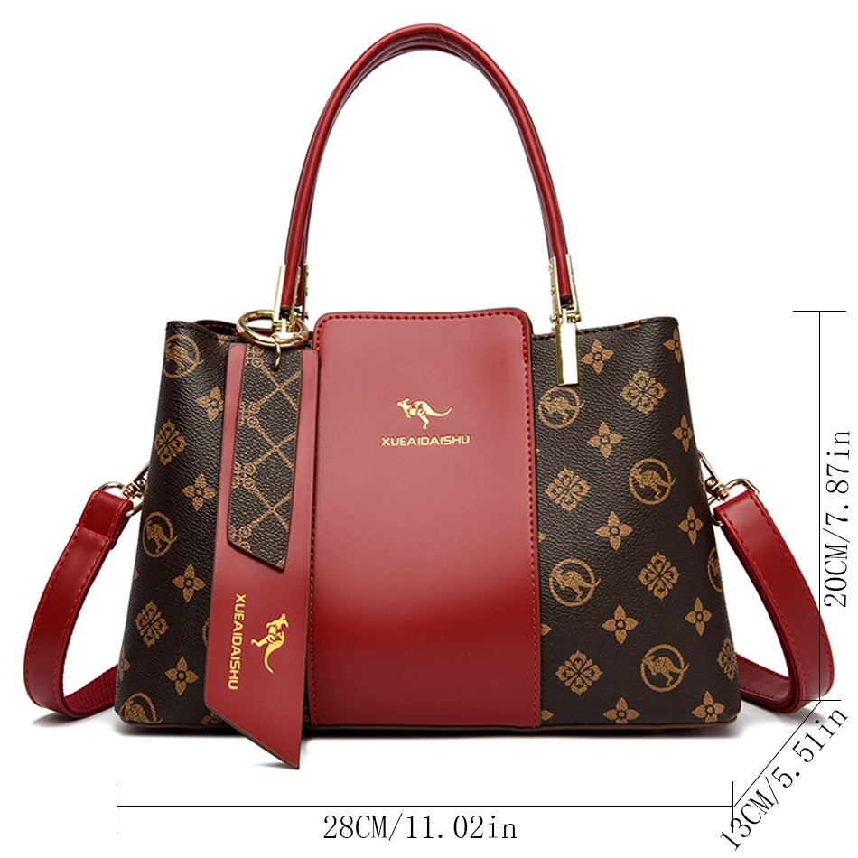 Luxury Print Leather Handbag