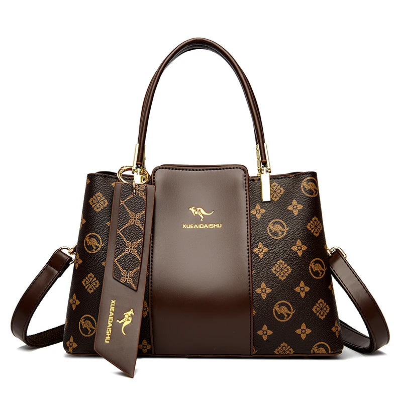 Luxury Print Leather Handbag