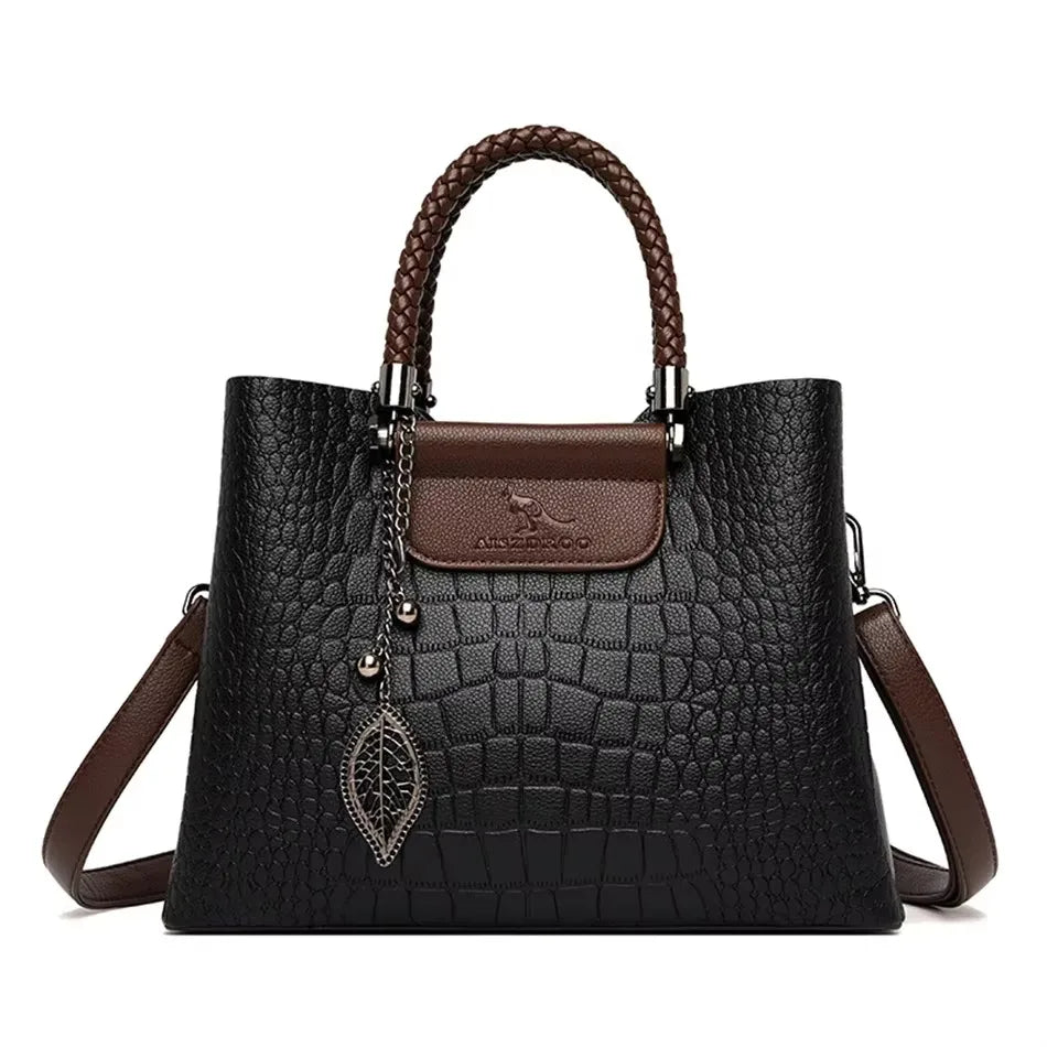 Luxury Print Leather Handbag