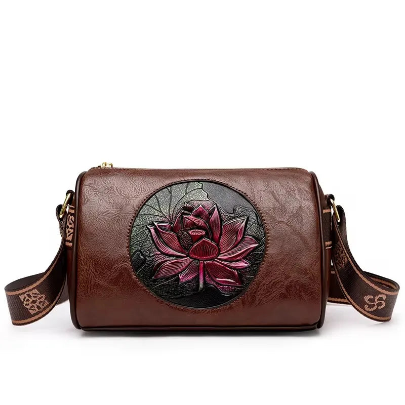Luxury Print Leather Handbag