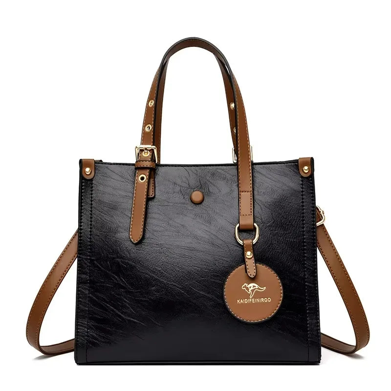 Luxury Print Leather Handbag