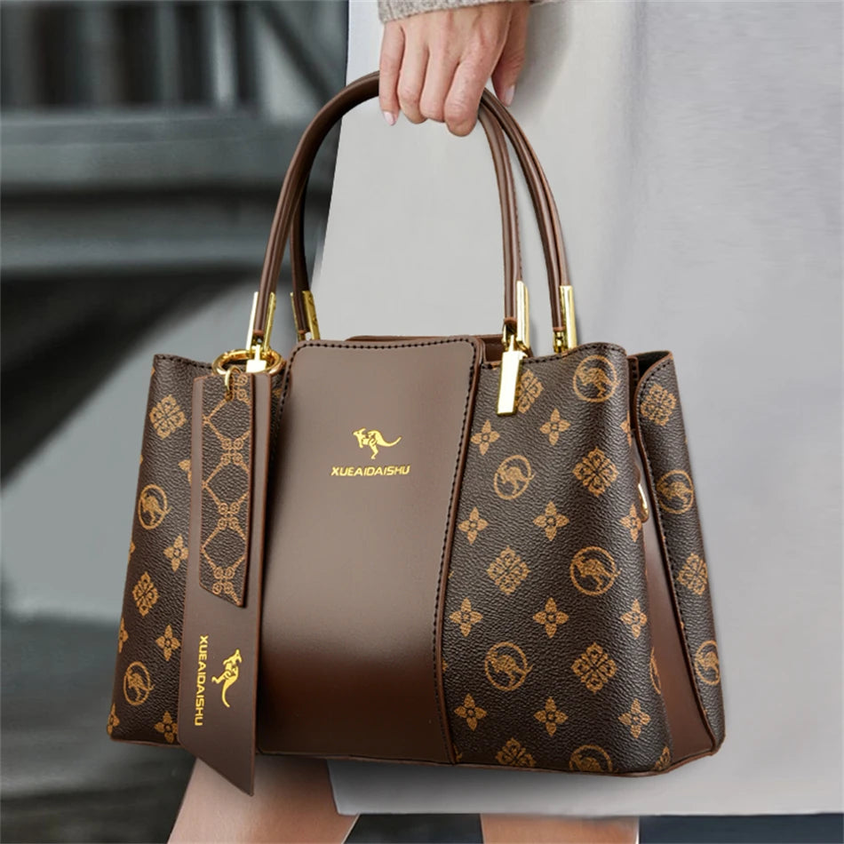 Luxury Print Leather Handbag