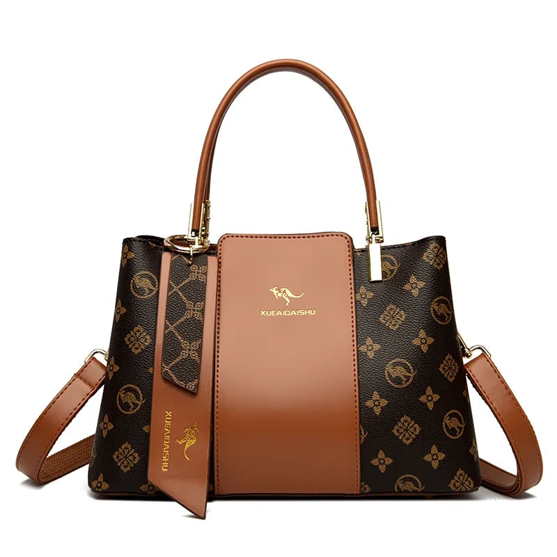 Luxury Print Leather Handbag