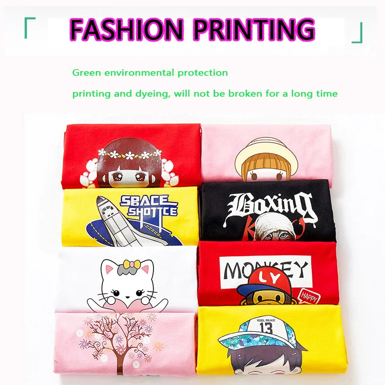 Children Long Sleeved Heart Shaped T-shirt Cotton Tees 3-14T