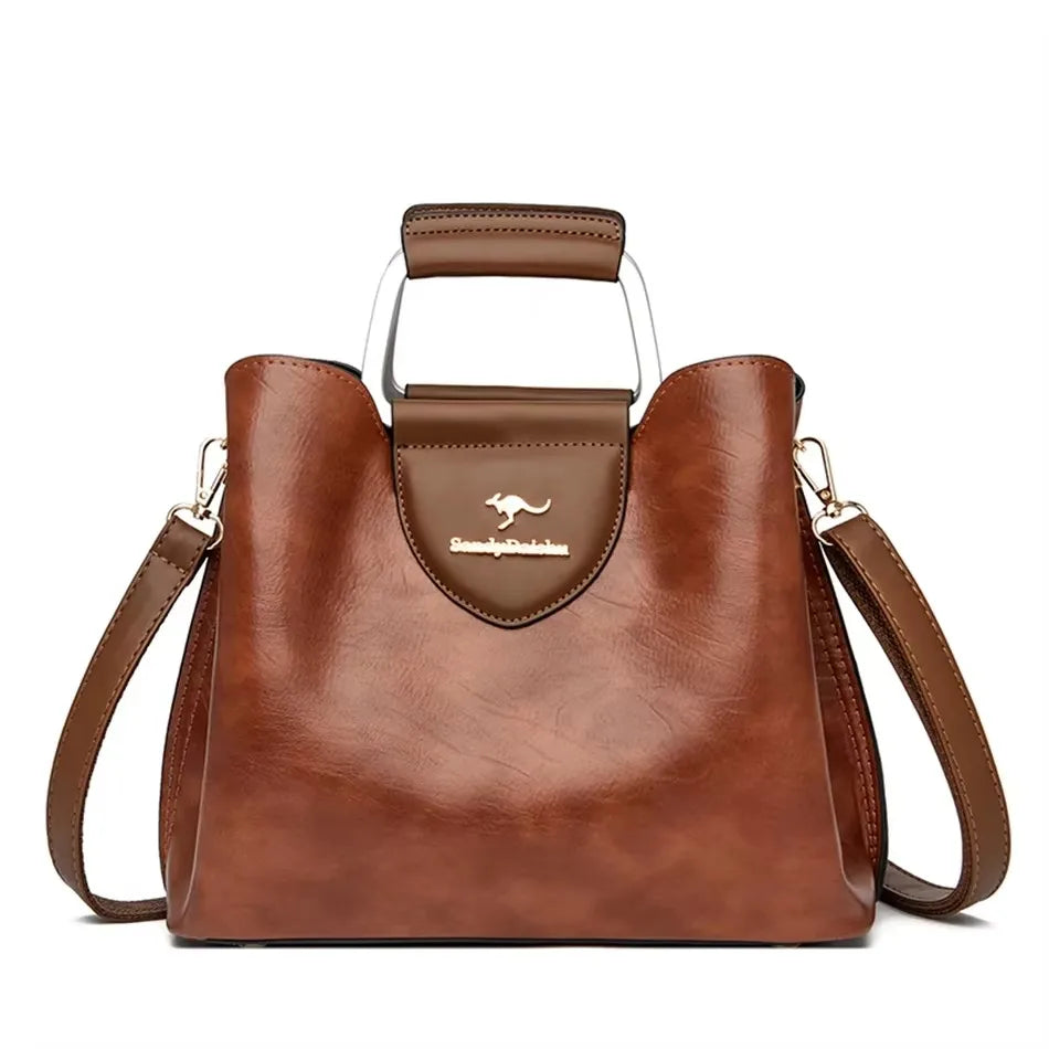 Luxury Print Leather Handbag
