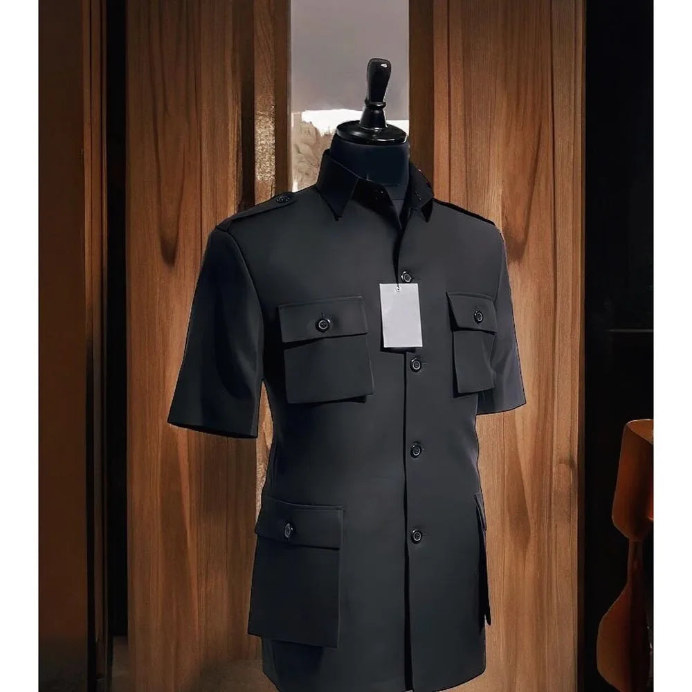 Men Short Sleeves Suits