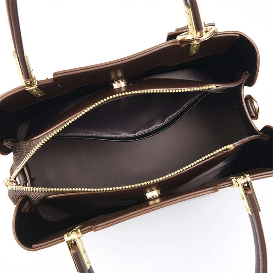 Luxury Print Leather Handbag