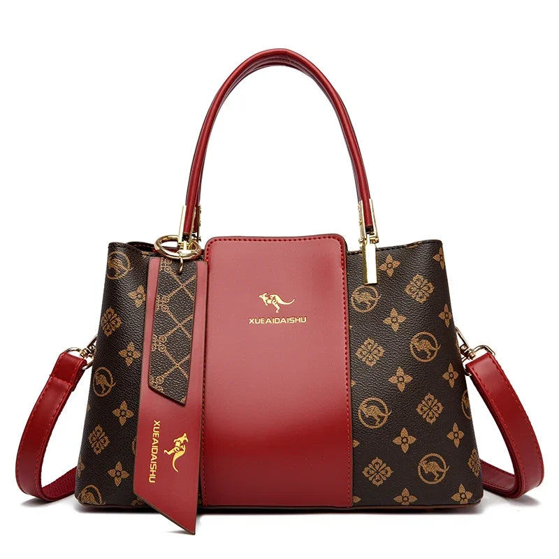 Luxury Print Leather Handbag
