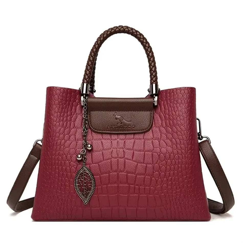 Luxury Print Leather Handbag