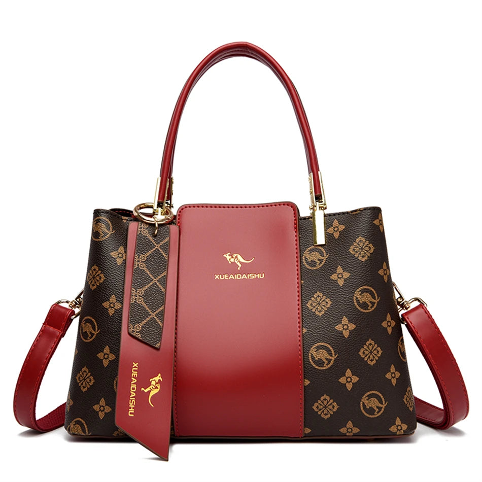 Luxury Print Leather Handbag