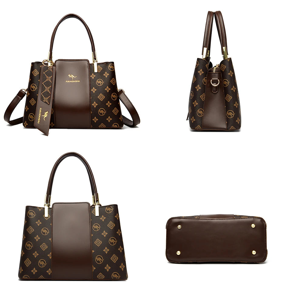 Luxury Print Leather Handbag