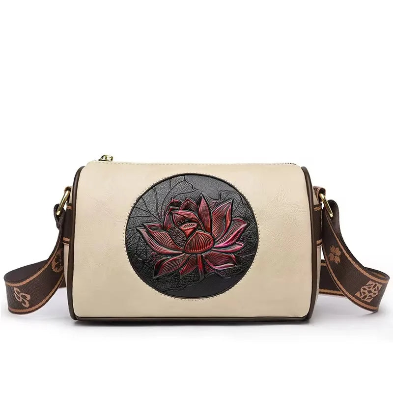 Luxury Print Leather Handbag