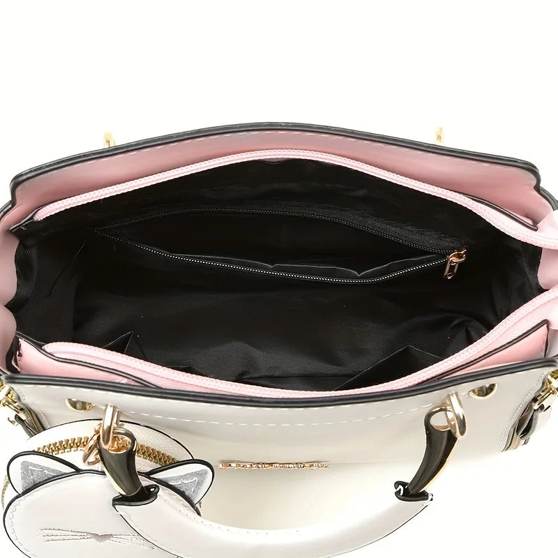 Satchel Shoulder Ladies Cat Purse