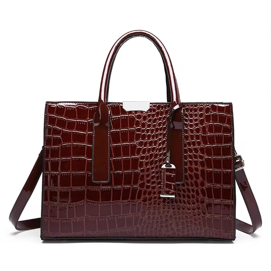 Luxury Print Leather Handbag