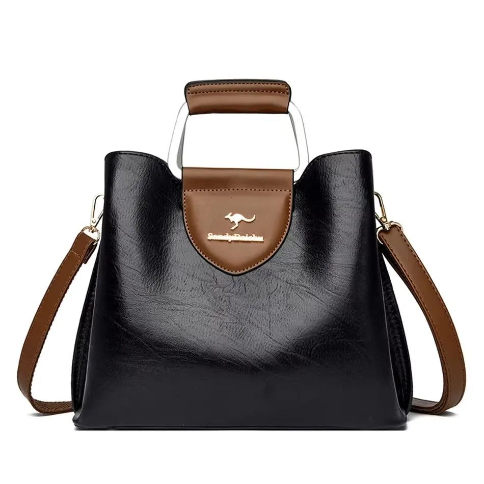 Luxury Print Leather Handbag