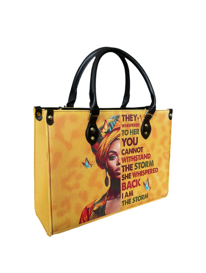 High quality leather handbags for elegant women. I am the storm