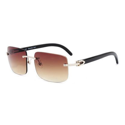 Gafas de sol de cuerno de búfalo hechas a mano Gafas de sol de cuerno de diseño de marca de lujo