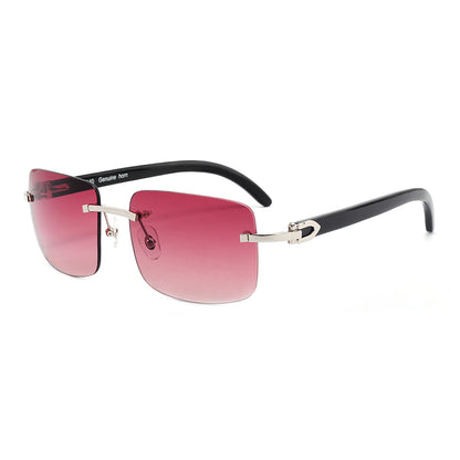 Gafas de sol de cuerno de búfalo hechas a mano Gafas de sol de cuerno de diseño de marca de lujo