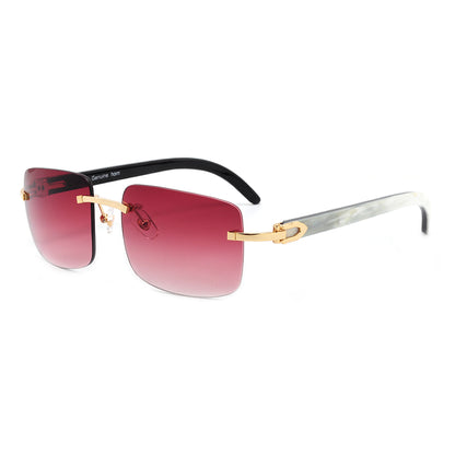 Gafas de sol de cuerno de búfalo hechas a mano Gafas de sol de cuerno de diseño de marca de lujo