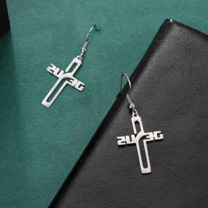 Stainless steel Cross Earring
