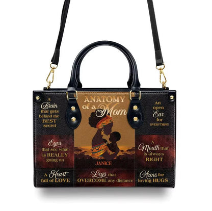 Leather handbags for ladies. Anatomy of a mom customizable tote