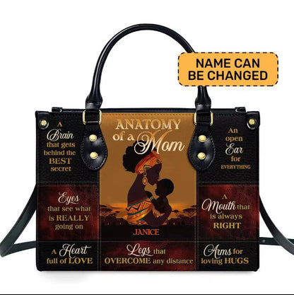 Leather handbags for ladies. Anatomy of a mom customizable tote