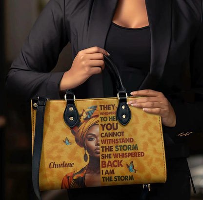 High quality leather messenger shoulder bags for women. I am the storm print custom handbags