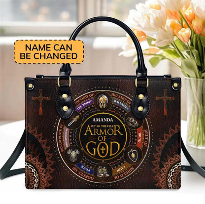 High quality new design leather bags for women. God says I am unique prints