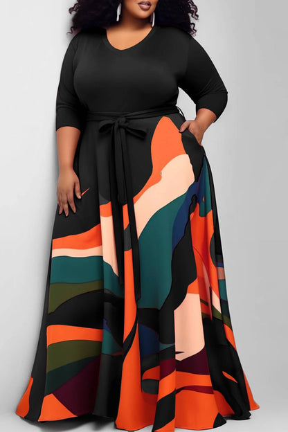 Plus Size Round-Neck Dress