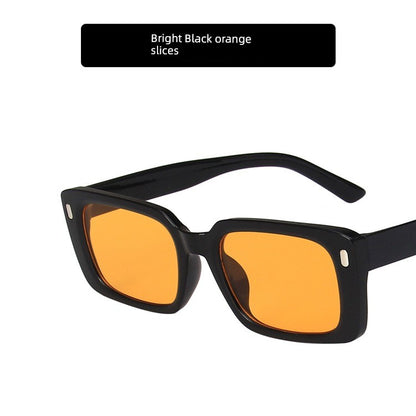Glasses Square Night Vision Color Orange Sunglasses