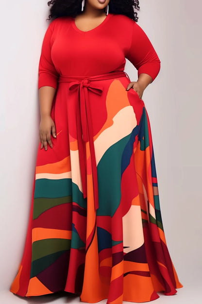Plus Size Round-Neck Dress