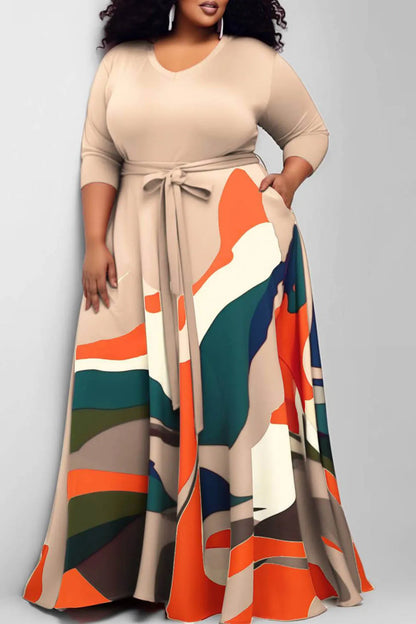 Plus Size Round-Neck Dress