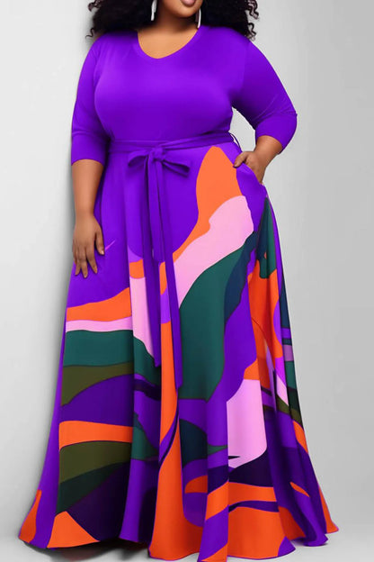 Plus Size Round-Neck Dress